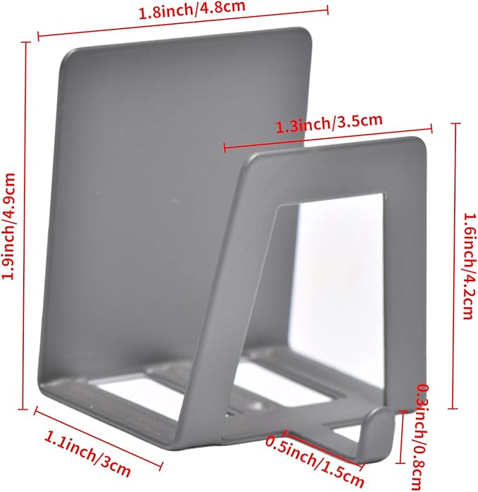 4 Pack Pot Lid Holders with Hook, Pot and Pan Hangers for Kitchen Inside Cabinet Wall Mount Rack Cabinet Door Lid Organizer, Save More Space, Grey