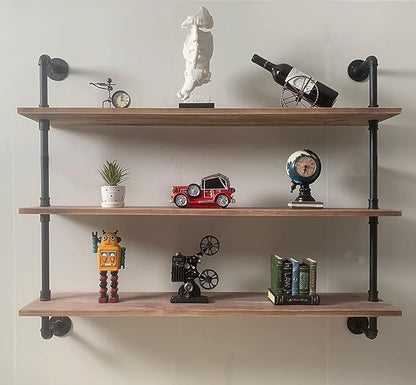 Pipe Shelves Industrial Pipe Shelving Shelves Real Wood Industrial Floating Pipe Shelves with Wood Planks 36 inch Wall Shelve