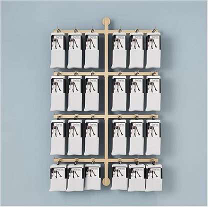 Wall-Mounted Socks Storage Organizer Keychain Display Stand,Metal Retail Jewelry Organizer Necklace Holder Earring Hanger,Toy