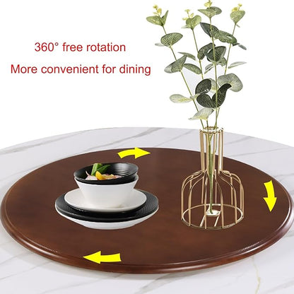 Wooden Dining Table Turntable, 31.5" Round Lazy Susan Turntable Silent Smooth, Easy to Clean for Dining Table Kitchen (80cm/3