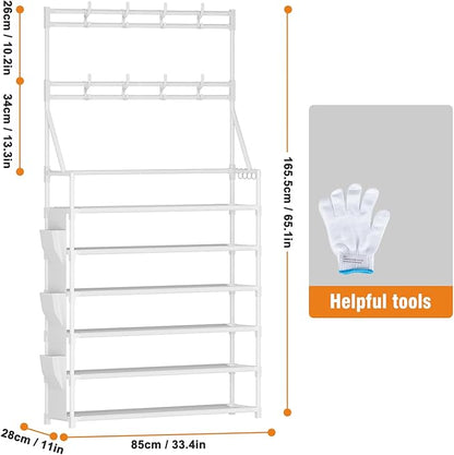 OYREL Shoe Rack 6 Tier Shoes Organizer 24-30 Pairs Shoe Racks for Closet Front Door Entrance Large Capacity Space Saving Shoe
