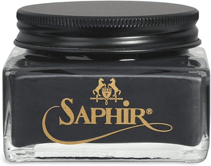Saphir Medaille d'Or Pommadier Cream 75ml – Natural Cream Leather Shoe Polish, Leather Conditioner for Boots, Handbags