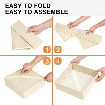 DIMJ Drawer Organizer Clothes, 15 Pack Dresser Organizer, Foldable Closet Organizers and Storage, Fabric Dresser Bins, Drawer