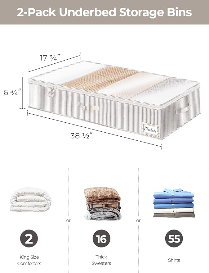 Underbed Storage Bins with Storage Bins