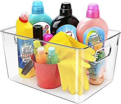 Clear Plastic Storage Bins, Pantry Organizers and Storage, Kitchen Organization and Storage Containers Bins for Organizing, F