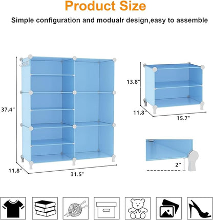 AWTATOS Closet Organizer 6 Cube Storage Shelves Portable Closet Clothes Organizers and Storage Stackable Cubby Shelving for C