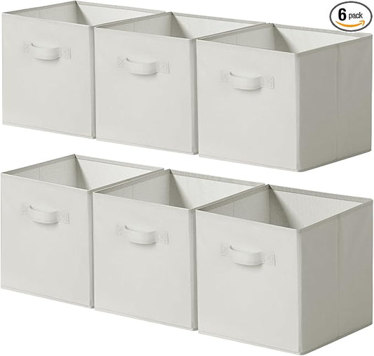 Cupic Cupid 11 Inch Storage Cube, Fabric Cube Storage Bin with Handles, Storage Cube Organizer for Clothes and Toys, Collapsi