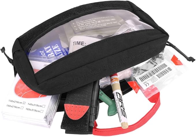 KRYDEX Clear Top Insert Bag with Hook Panel Tactical Packing Cube Travel Organizer Bag (Small)