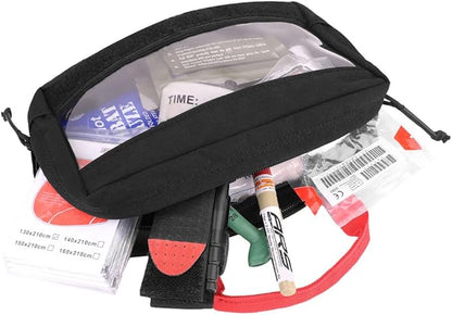 KRYDEX Clear Top Insert Bag with Hook Panel Tactical Packing Cube Travel Organizer Bag (Small)