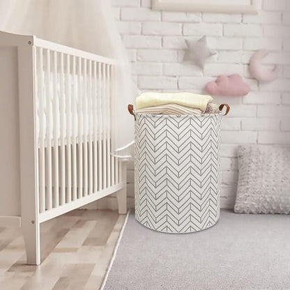 CLOCOR Large Round Storage Bin,Collapsible Storage Baskets, Dirty Laundry Hamper Baskets for Baby Boys and Girls, Office, Bed