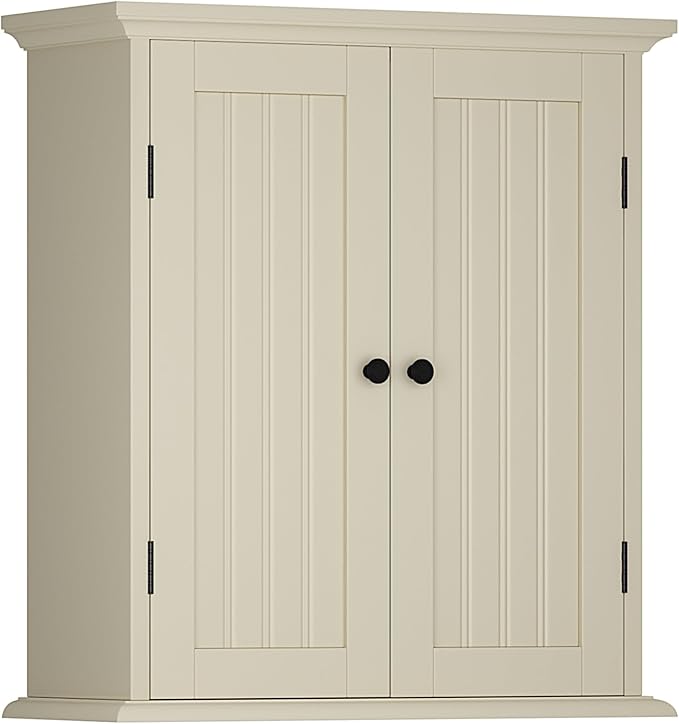 ChooChoo Bathroom Wall Cabinet, Over The Toilet Space Saver Storage Cabinet, Medicine Cabinet with 2 Door and Adjustable Shel