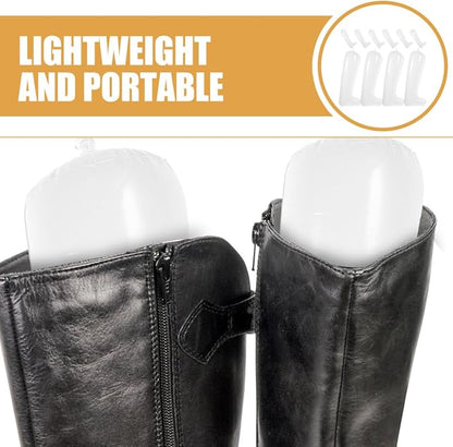 5 Pairs Inflatable Boot Trees and Boot Shapers Thickened Pvc Material 32cm Height and Supports and Stand Storage