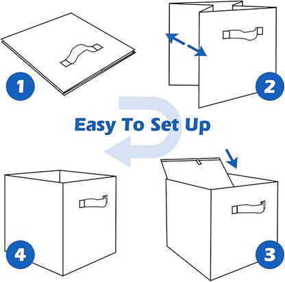ShellKingdom Storage Bins, Foldable Fabric Storage Cubes And Cloth Organizer Drawer For Closet And Toys, 13 X 13 X 13 INCH, 2