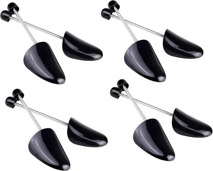 UPSTORE 4 Pairs Black Mens Plastic Adjustable Adult Shoe Tree Stretcher Boots Holder Shaper Support Practical Portable Shoe S