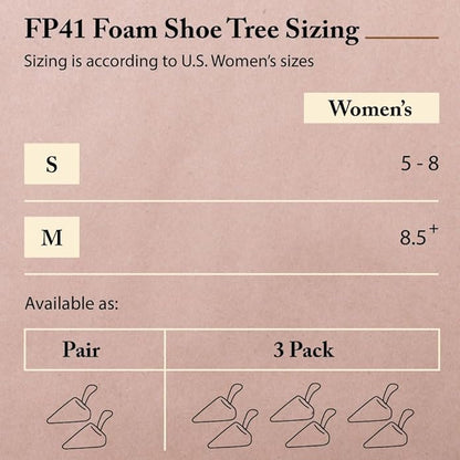 FootFitter Foam Shoe Trees with Handle for Women’s High Heels, Pointed Toe Travel Insert for Shoe Shape & Crease Protection