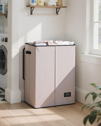 SOLEDI Laundry Hamper with Lid 130L Large & Tall Collapsible Laundry Basket, Clothes Hamper with Bag Removable Easy to Carry,