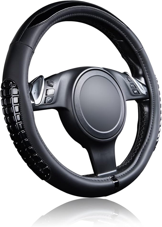 Flying Banner car Steering Wheel Cover Gel Massage Velvet Cool Warm Universal Size 15 inches SUV Truck Anti Slip Odorless Sum