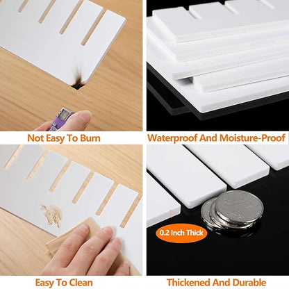 8Pcs Drawer Dividers, 12.6" x 2.76", Thick, DIY Organizer Separator, Large Adjustable Dresser Drawer Organizer for Clothes, B