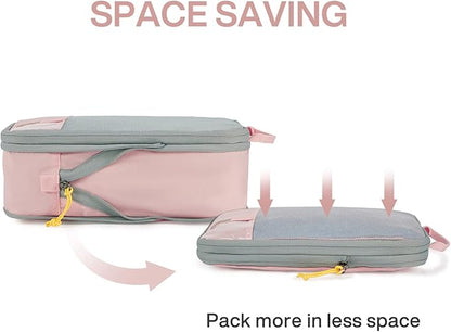 BAGSMART 6 Set /4 Set/2 Set Compression Packing Cubes for Travel, Lightweight Luggage Organizer Bags, Durable Space Saver Bag