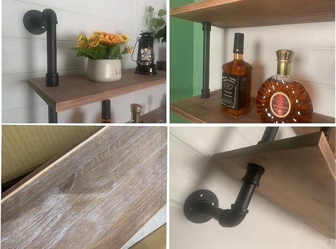 Pipe Shelves Industrial Pipe Shelving Shelves Real Wood Industrial Floating Pipe Shelves with Wood Planks 36 inch Wall Shelve