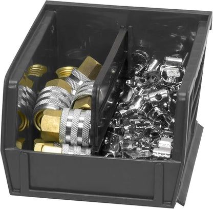 Akro-Mils 30210 AkroBins Plastic Storage Bins, Space-Saving Stackable Bins for Garage, Pantry, Craft Organization, 5" x 4" x 