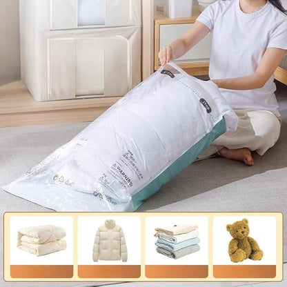 Vacuum Storage Bags for Clothing - NeatNest 6 Pack Flat Space Saver Bags, 3 Small+3 Medium, for Clothes, Towels, Sweaters, Du