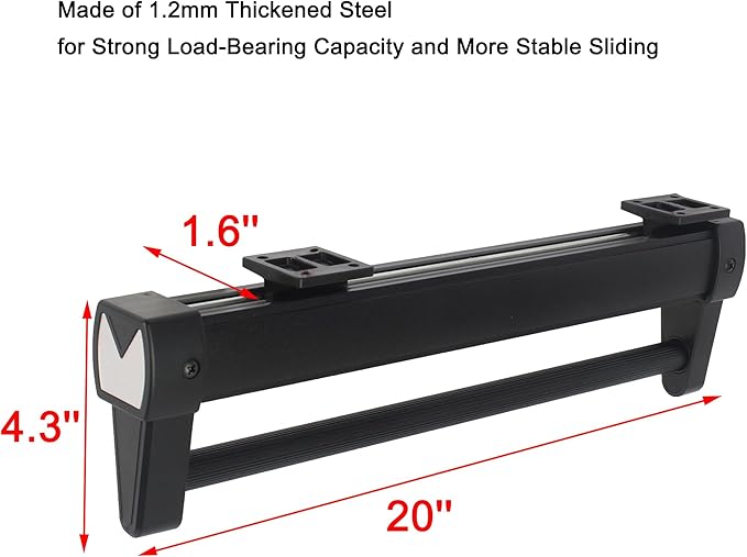 Adjustable Double-Rail Pull Out Clothes Hanger Rod with Thick Steel - Wardrobe Clothing Rail Hanger Rack Bar for Pants and Cl