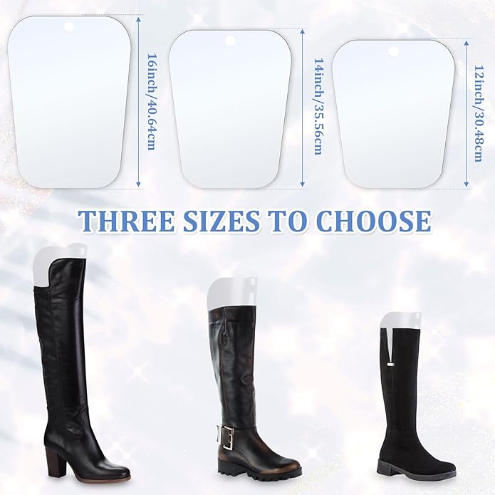 16 Pieces (8 Pairs) Boot Shaper Form Inserts Boots Tall Support to Keep Shape Holders for Women Men