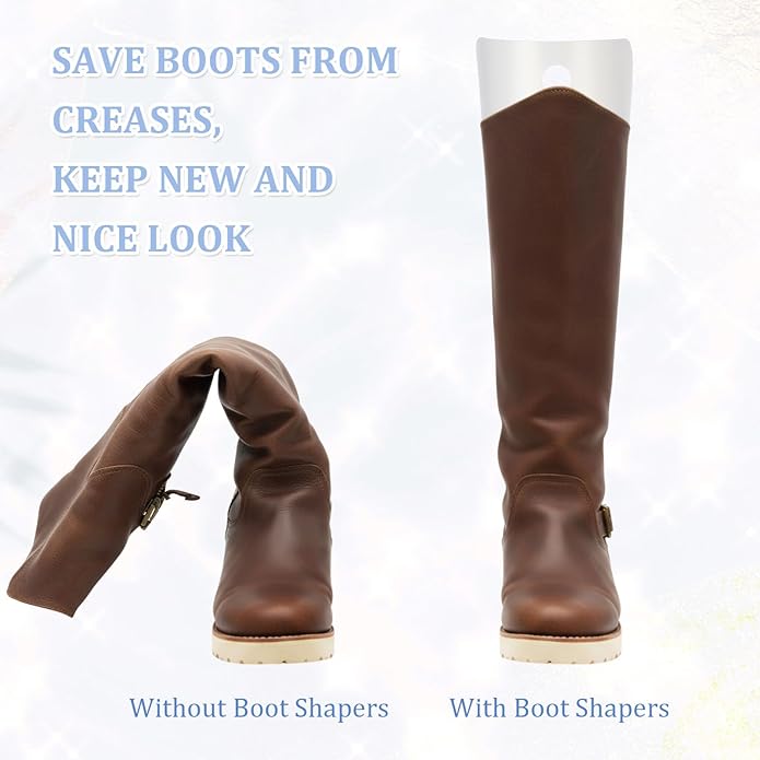 16 Pieces (8 Pairs) Boot Shaper Form Inserts Boots Tall Support to Keep Shape Holders for Women Men
