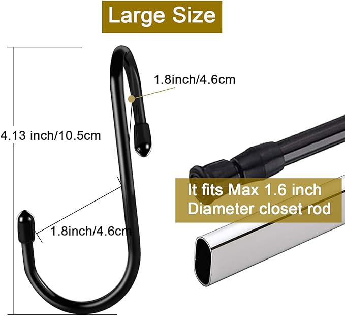 HiGift 16 Pack Purse Hanger for Closet, Unique Twist Design Bags Hanger Hooks, Large Size Closet Rod Hooks for Hanging Purses