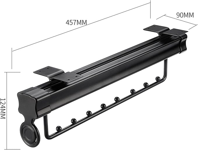 Pull Out Clothes Rail Extendable Pull Out Closet Rod - Wardrobe Pull-Out Trousers Rack, Pull Out Pants Rack Adjustable Closet