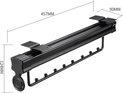 Pull Out Clothes Rail Extendable Pull Out Closet Rod - Wardrobe Pull-Out Trousers Rack, Pull Out Pants Rack Adjustable Closet
