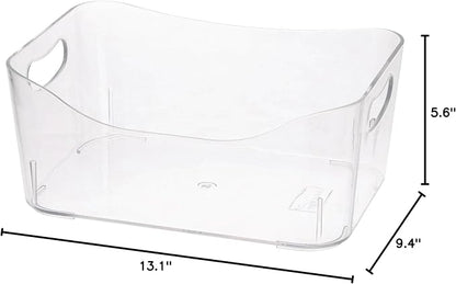 YBM HOME Storage Bins - Open Plastic Organizers and Storage Basket for Kitchen Pantry Organization, Under Sink Bathroom Stora