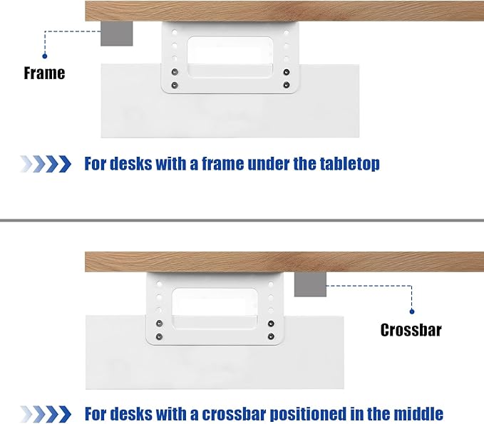 16 inch Under Desk Mounted Drawer with Tall Brackets Height Adjustable Pull Out Drawer Covered with Lock Secure for Office De
