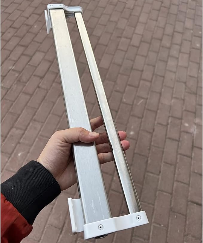 Heavy Duty Extendable Pull Out Closet Rod - Closet Clothes Hanger Rail, Load 25kg Pull Out Closet Clothes Hanger Rail, 30-80c