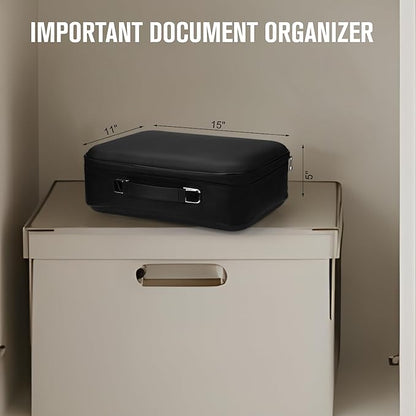 MAXSafes Fireproof Document Box, Hard-Shell Design Waterproof Fireproof Document Box with Lock File Boxes for Documents Impor