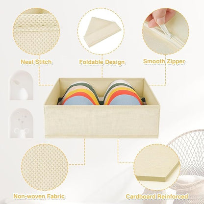 DIMJ Drawer Organizer Clothes, 15 Pack Dresser Organizer, Foldable Closet Organizers and Storage, Fabric Dresser Bins, Drawer