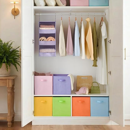 Cupic Cupid 13 Inch Storage Cube, Fabric Cube Storage Bin with Handles, Storage Cube Organizer for Clothes and Toys, Collapsi