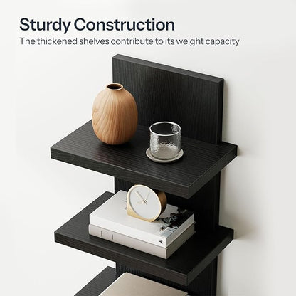 HOOBRO Wall Shelf and Console Table Bundle, 2 Pack Floating Shelves Wall Mounted, Small Entryway Table with Storage Shelves, 