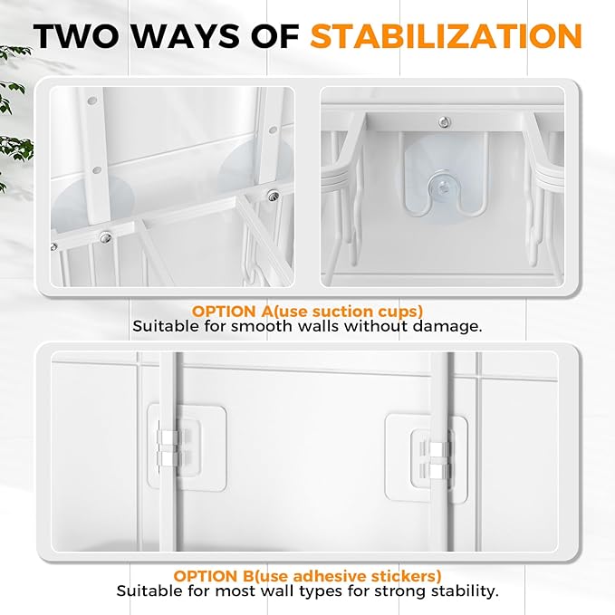 REINHARDT Aluminum Shower Caddy Hanging Adjustable Shower Caddy, Rustproof Hanging Shower Organizer with Hooks Soap Holders, 