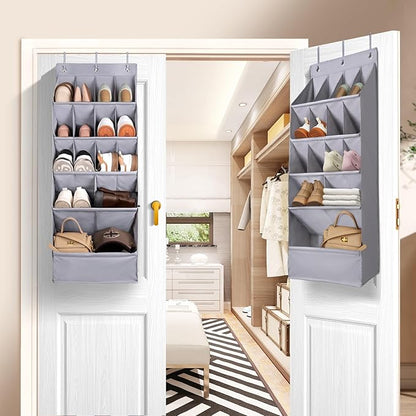 FENTEC 1 Pack Over-the-Door-Shoe-Organizers,Hanging Organizers with Large Pocket Shoe Holder Hanging Shoe Rack for Closet Sho
