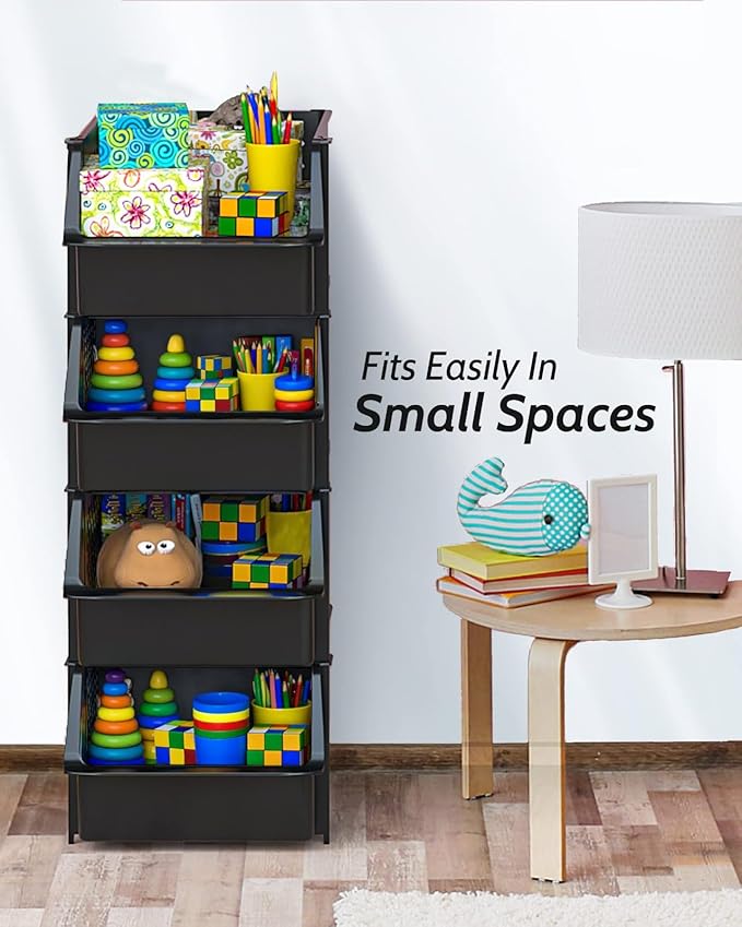TidyFriend 4 Pack Stackable Storage Bins Open Front for Pantry Organizers and Storage, Pantry Storage for Food, Kitchen and H
