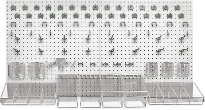 Azar Displays 900988-WHT 48" x 24" Pegboard Organizer Kit in White
