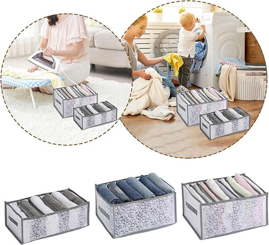 3PCS Wardrobe Clothes Organizer - Foldable Closet Drawer Organizer for Clothes, Portable Closet Organizers and Storage Bins, 