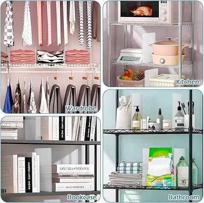 10 Pack Shelf Dividers for Wire Shelves, Acrylic Clear Closet Organizers and Storage for Sweater,Shirts,Bookshelf Handbags Se
