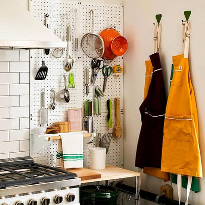 2 Pcs Pegboard, Metal Pegboard Wall Panels - Pegboard Wall Organizer System - Peg Boards for Walls, Small Peg Board Tool Stor