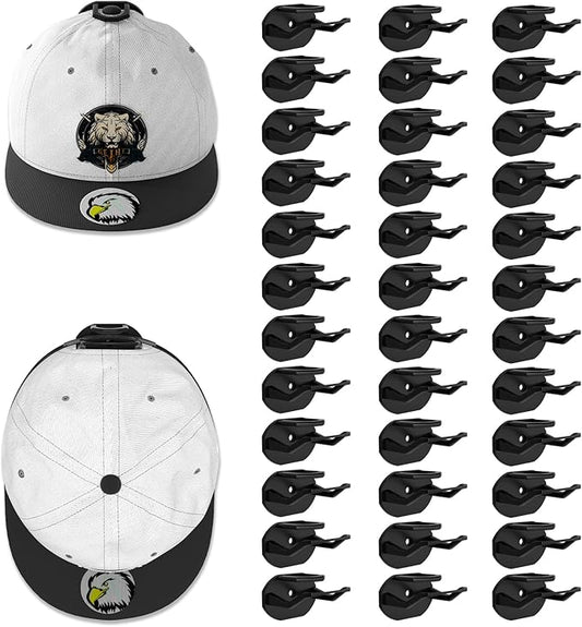 36 Pack Adhesive Hat Hooks for Wall, Super Strong Hat Rack for Baseball Caps, Hat Organizer Display for Home Decor, Hat Hange