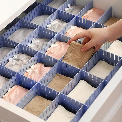 acDesign 40Pcs Grid Drawer Dividers, Adjustable Drawer Organizer for Socks, Underwear, Lingerie, Makeup, Bedroom Office Kitch