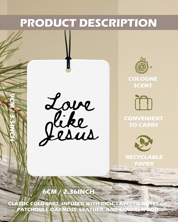 Cute Black Christian Car Air Freshener 4 Pcs, Preppy Floral Religious Bible Verse Hanging Air Freshener for Cars Bathroom Dor