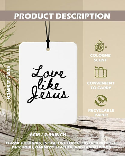 Cute Black Christian Car Air Freshener 4 Pcs, Preppy Floral Religious Bible Verse Hanging Air Freshener for Cars Bathroom Dor